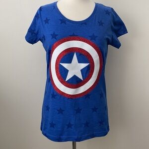 Captain America Custom Made Shirt Sz M